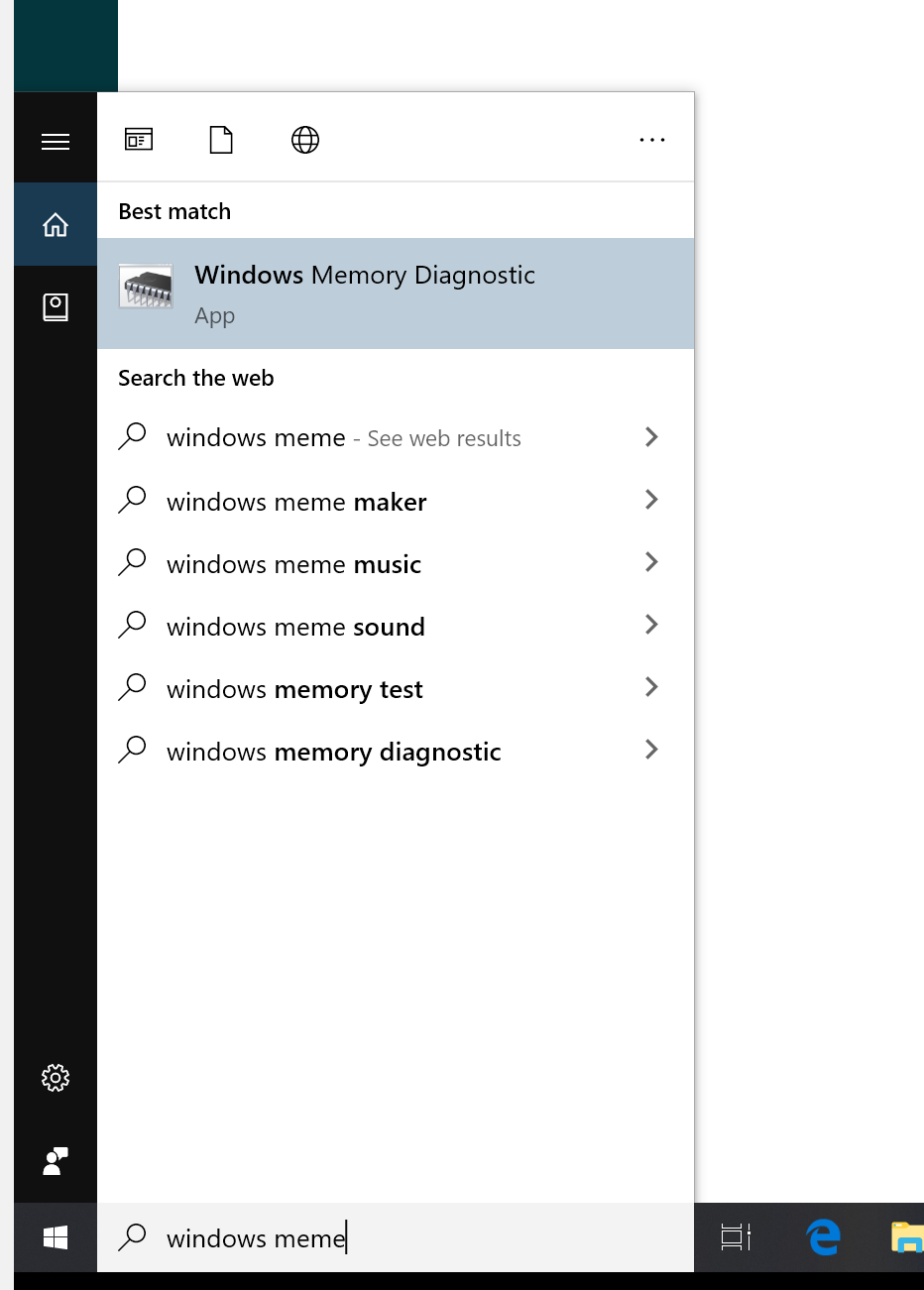 Windows memory diagnostic hot sale tool windows 10