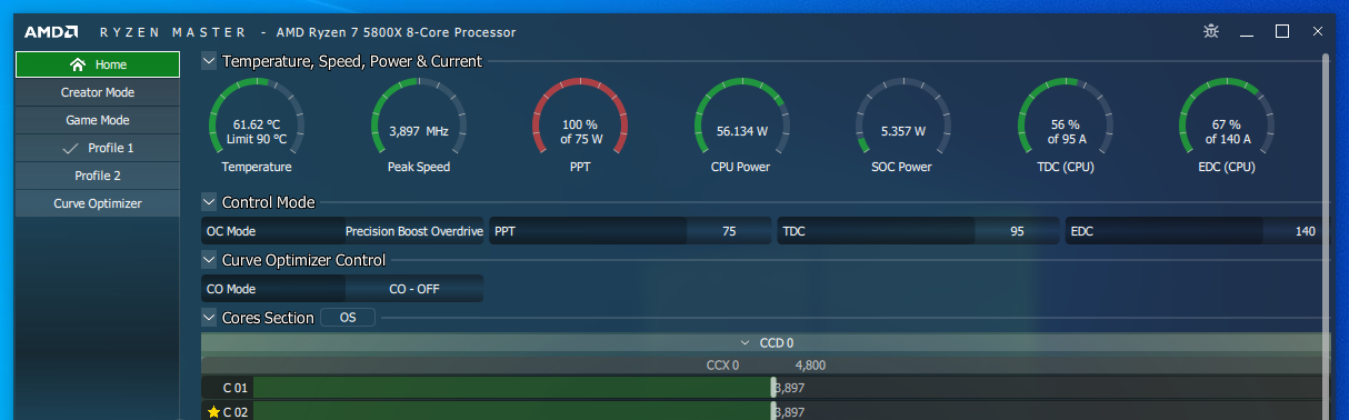 Best PPT,TDC,EDC values for 65watt cpu - CPUs, Motherboards, and